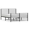 vidaXL Bedframe met hoofd- en voeteneinde metaal zwart 120x200 cm