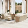 vidaXL Tuin Sofa Set 10 pcs Beige poly rattan