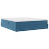 vidaXL Opbergbed met matras Donkerblauw 160 x 200 cm Fluweel