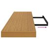 vidaXL Wandplank Wandgemonteerd Beige 120 x 23,5 x 4 cm Bewerkt hout