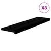 vidaXL Traptreden 8 st 100x25x2 cm massief eikenhout bruin-zwart