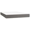 vidaXL Boxspring met matras kunstleer grijs 140x190 cm