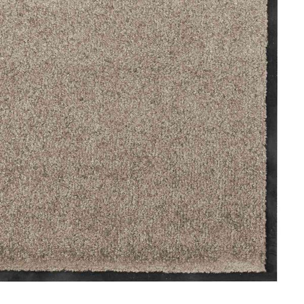 vidaXL Deurmat Beige en zwart 120 x 180 cm Polypropyleen en vinyl