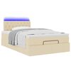 vidaXL Ottoman bed met matras en LED's 120x200cm stof crèmekleurig