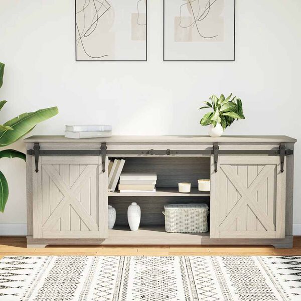 vidaXL Ophangset voor schuifdeur 152 cm koolstofstaal