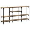 vidaXL Wandtafel artisanaal eikenkleurig 160 x 29 x 80 cm Bewerkt hout