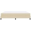 vidaXL Boxspringbed met matras Cr&egrave;me 200 x 200 cm Stof
