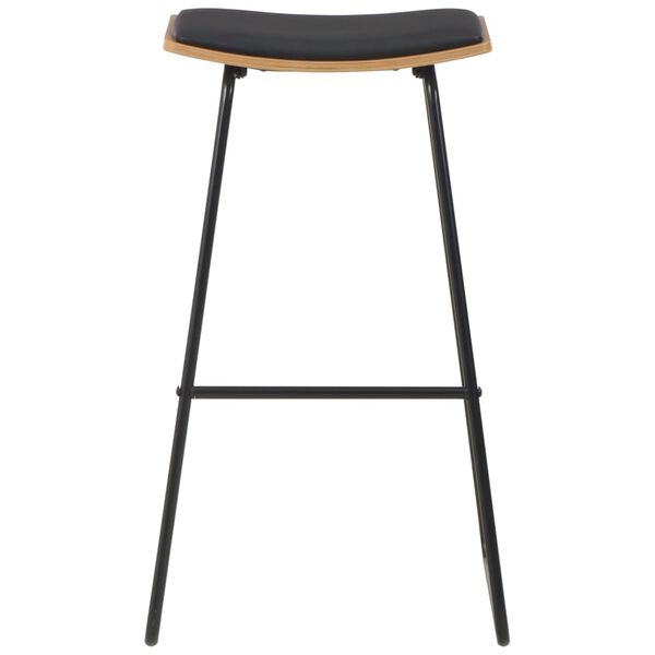 vidaXL Barstoelen 2 st kunstleer zwart