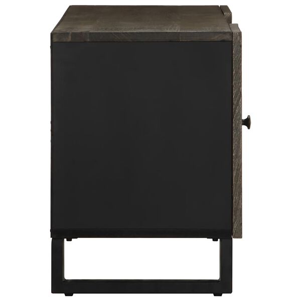 vidaXL Tv-meubel 105x33x46 cm massief mangohout zwart