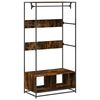 vidaXL Kledingkast 90x50x180 cm bewerkt hout gerookt eikenkleurig