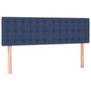 vidaXL Boxspring met matras stof blauw 140x200 cm