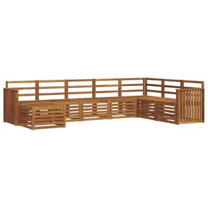 vidaXL Buiten bankenset 8 pcs Naturel Massief Acaciahout