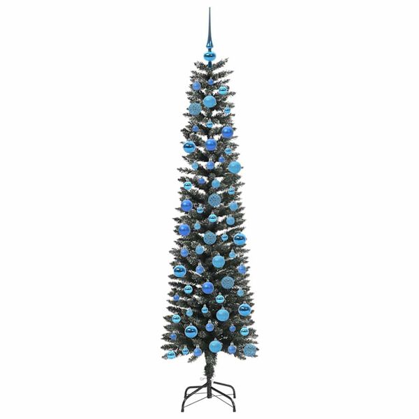 vidaXL Kunstkerstboom met 300 LED Groen 180 cm PVC en Plastic en Staal