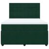 vidaXL Boxspring met matras fluweel donkergroen 140x190 cm