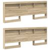 vidaXL Boekenkast Bed met plank Sonoma eiken 180 x 200 cm Bewerkt hout