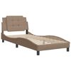 vidaXL Bedframe zonder matras "Zadar" kunstleer cappucinnokleurig 90x190 cm