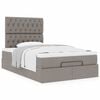 vidaXL Ottoman bed met matras 120x190 cm stof taupe