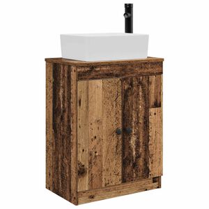 vidaXL Badkamermeubel met Wasbak Oud hout 54 x 35 x 83 cm Bewerkt hout