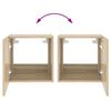 vidaXL Tv-wandmeubelen met LED 2 st 40,5x35x40 cm sonoma eikenkleurig
