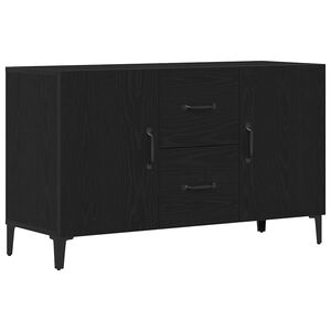 vidaXL Dressoir Zwart Eiken 100 x 36 x 60 cm Bewerkt hout
