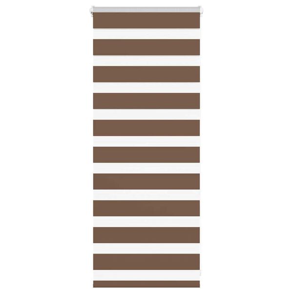 vidaXL Zebra rolgordijn 60x100 cm stofbreedte 55,9 cm polyester bruin