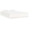 vidaXL Bedframe massief hout wit 200x200 cm