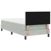 vidaXL Boxspringbed met matras Lichtgrijs 90 x 190 cm Fluweel