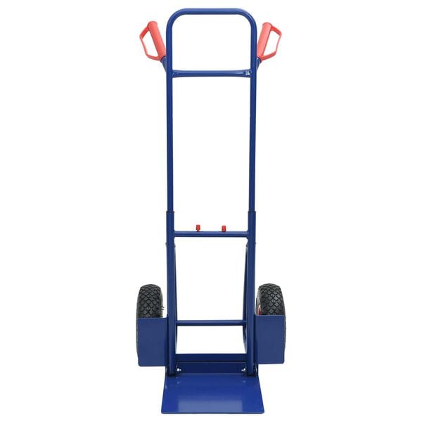 vidaXL Handtrolley Blauw en Rood 49,5 x 53 x 114 cm Staal