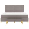 vidaXL Boxspring bed met matras met hoofdeinde Taupe 180 x 200 cm Stof