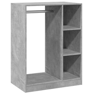 vidaXL Kledingkast 77x48x102 cm bewerkt hout betongrijs