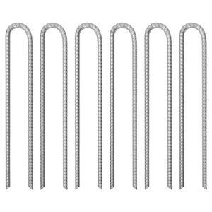 vidaXL Tentharingen 6 st U-vormig &Oslash;12 mm 41,5 cm gegalvaniseerd staal