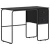 vidaXL Bureau met opbergruimte Zwart eiken 100 x 50 x 75 cm