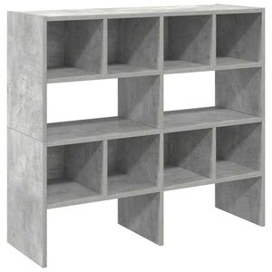 vidaXL Schoenenrekken 2 st stapelbaar 89,5x30x40 cm betongrijs