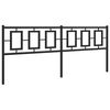 vidaXL Vervangend hoofdbord 200 cm metaal zwart