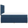 vidaXL Boxspring met matras stof blauw 160x200 cm