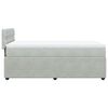 vidaXL Boxspring met matras fluweel lichtgrijs 80x200 cm