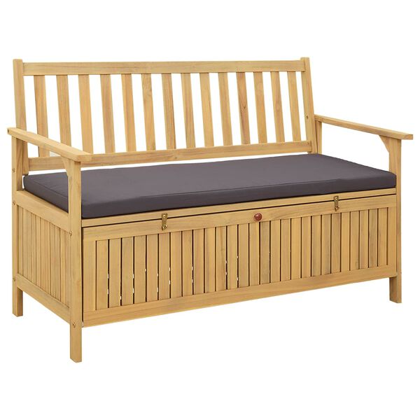 vidaXL Opslagbank met kussen met opslag met de deur