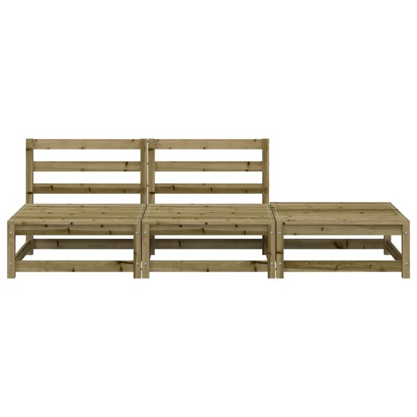 vidaXL Tuinbank zonder armleuningen met voetenbank grenenhout
