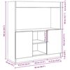 vidaXL Hoge kast 92x33x100 cm bewerkt hout wit