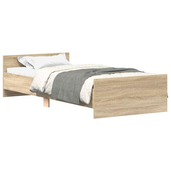 vidaXL Bedframe zonder matras hout sonoma eikenkleurig 90x200 cm