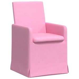 vidaXL Eettafelstoelen 2 st Stof Roze 57 x 67 x 95 cm