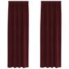 vidaXL Verduisterende gordijnen 2 pcs Wijnrood 140 x 225 cm Fluweel