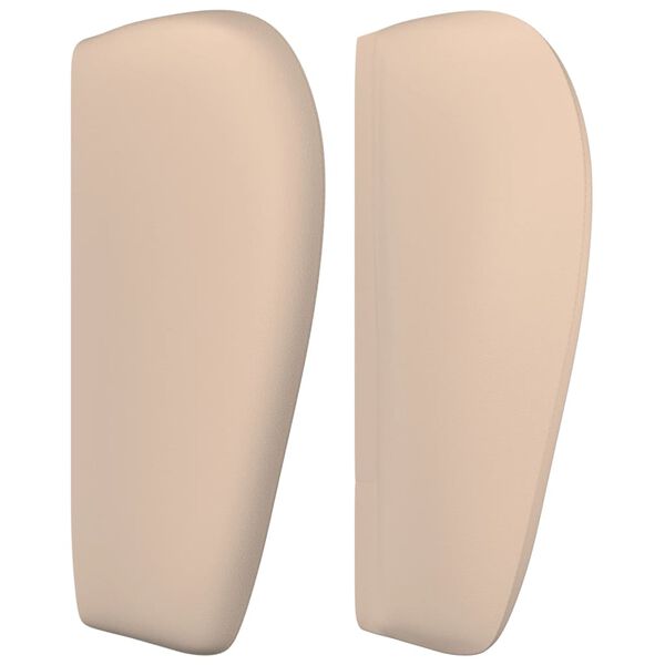 vidaXL Hoofdbord met randen 163x23x78/88 cm kunstleer cappuccinokleur