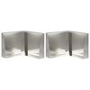 vidaXL Keerwand 2 st 50 x 50 x 30 cm Roestvrij staal zilver