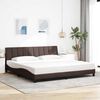 vidaXL Bedframe zonder matras "Hanko" stof donkerbruin 200x200 cm