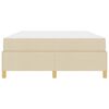 vidaXL Bedframe met matras Cr&egrave;me 140 x 190 cm Stof