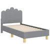 vidaXL Peuterbedframe met hoofdbord Lichtgrijs 70 x 140 cm Stof