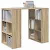 vidaXL Bureau met plank Sonoma eiken 90 x 50 x 75 cm Bewerkt hout