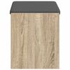 vidaXL Halbank met kussen met plank Sonoma Eiken 63 x 38 x 45 cm