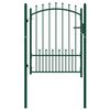 vidaXL Poort met speerpunten 104x109,5 cm staal groen